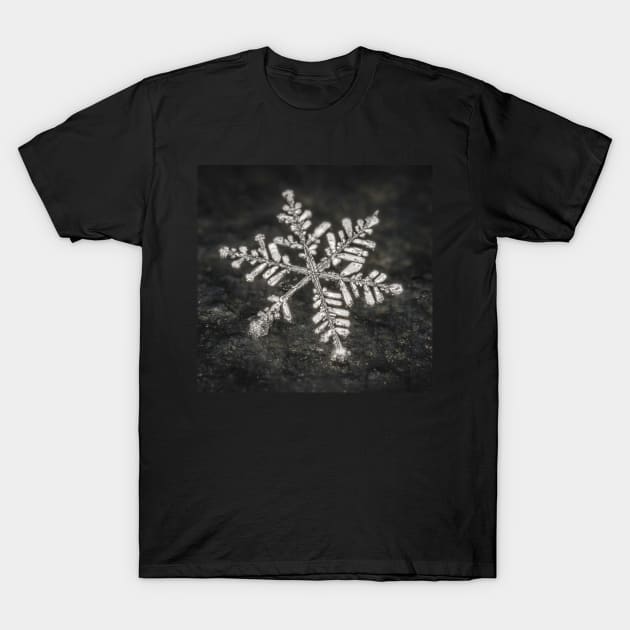 Freshly Fallen Snow Flake. Macro Photography T-Shirt by love-fi